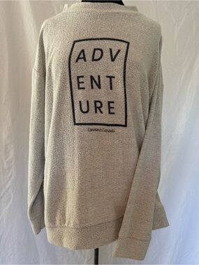 Canadian Collective Adventure Pullover Sweater Oatmeal Boucle Cozy Size L
